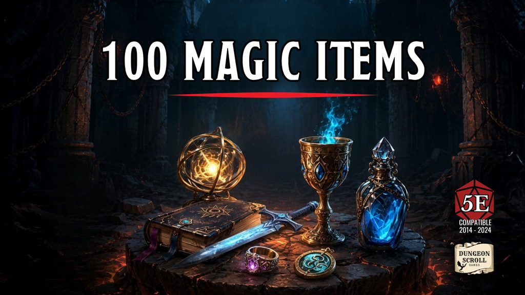 100 Magic Items for DnD 5e - Tabletop Analytics