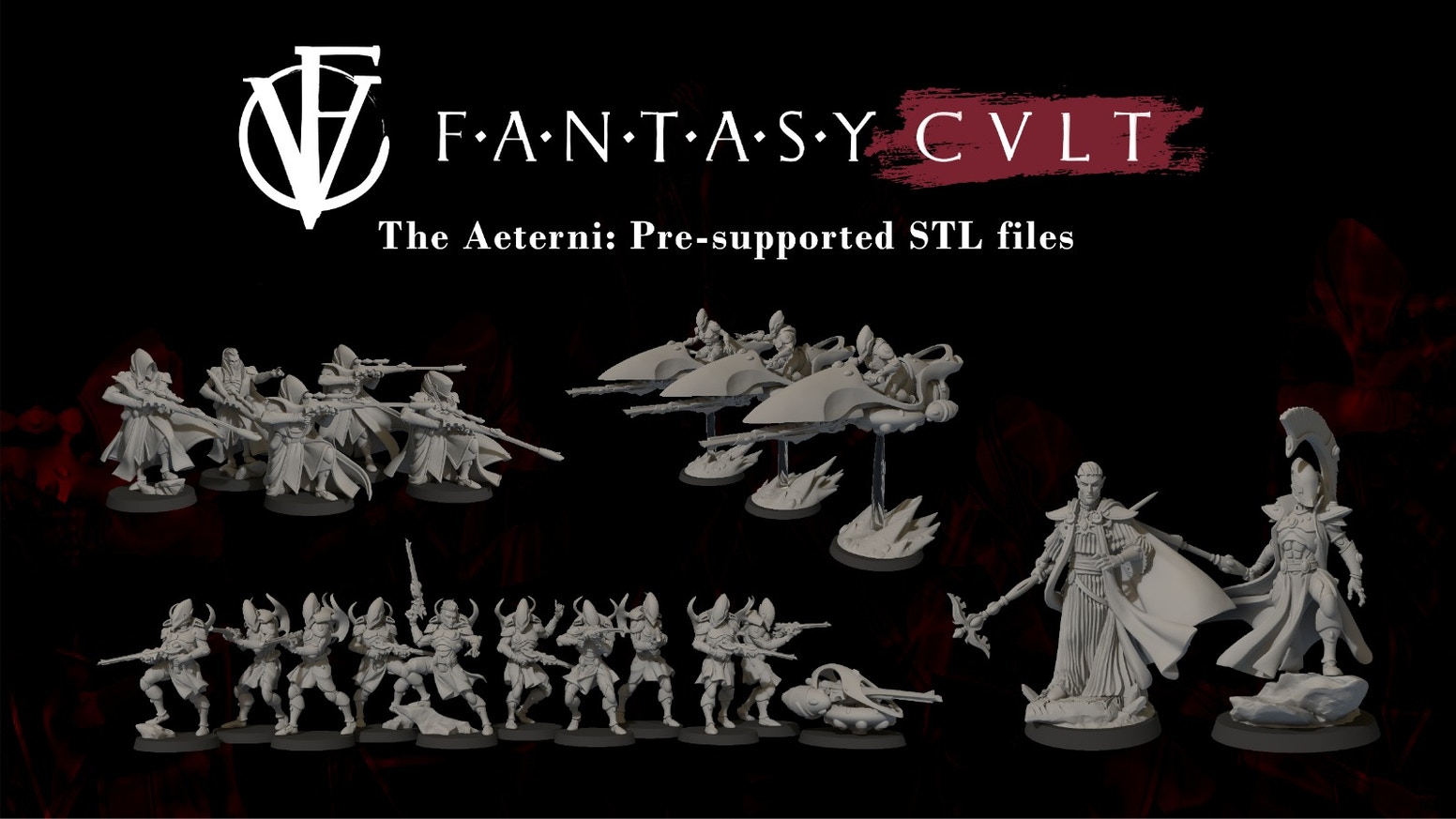 The Aeterni: Pre-supported STL files. - Tabletop Analytics