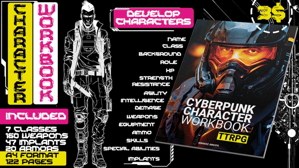 Cyberpunk Character Workbook (TTRPG) - Tabletop Analytics