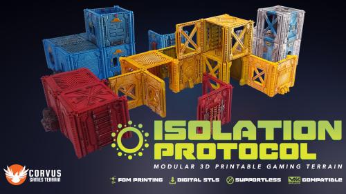 Isolation Protocol: Modular 3D Printable Sci-fi Terrain STL