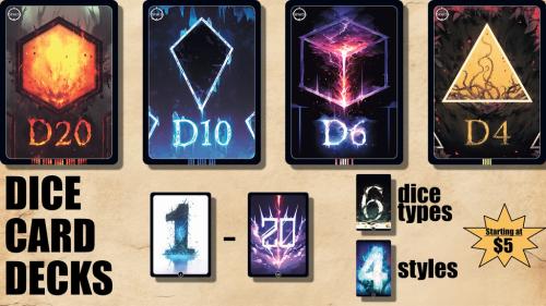 Dice Card Decks: Elemental - Replace your dice with cards