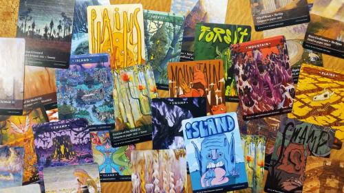 Essential Territories ♦ Basic lands from five local artists