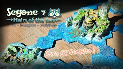 Segone 7 : Heirs of the sea [STL - hexagon world map - DnD]