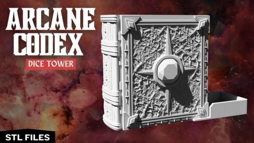 Arcane Codex Dice Tower - 3D Printable STL File