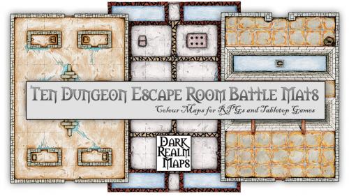 10 Dungeon Escape Room Battle Mats