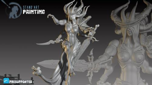 Demoness Army, 3D printable miniatures pre-supported