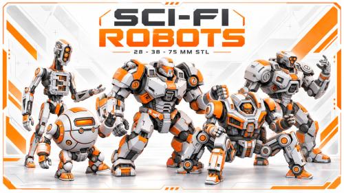 Sci-Fi Robots |STL 28 32 75 MM|