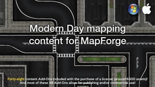 More Modern Day genre mapping content for MapForge software