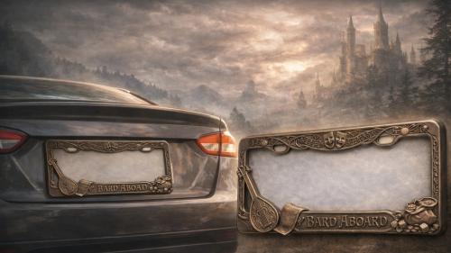 Adventurer Aboard: DnD Inspired License Plate Frame stl