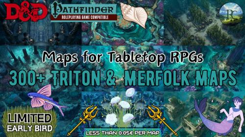 Maps for TTRPGs – Triton & Merfolk Kingdoms