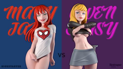 “Mary Jane VS Gwen Stacy” – 3D figure – STL files