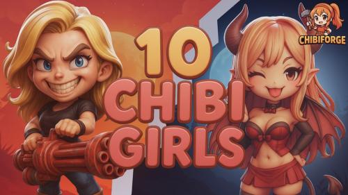 Chibi Girls STL
