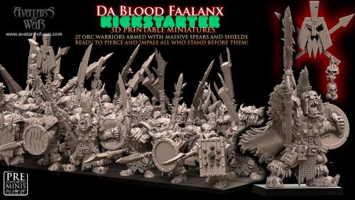 DA BLOOD FAALANX. Orc spearmen regiment by Avatars of War