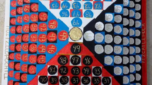 Juego de mesa "Nekalilistli"