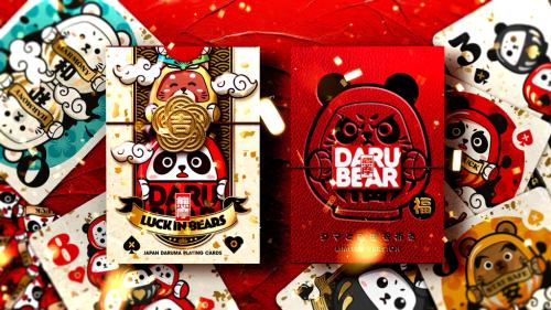 Darubear! Japan Daruma Bears Playing Cards