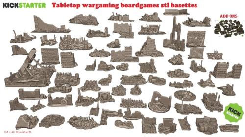TABLETOP WARGAMING BOARDGAMES BASETTES STL PRINTABLES FILES
