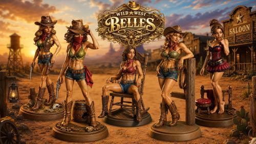 Wild West Belles - 3D Printable Female Miniatures