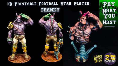 3D Printable Fantasy Football Star Player Pay What You Want