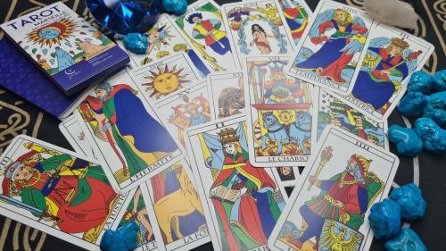 Tarot of Marseille 22 major arcana BLUE