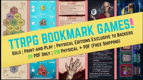 TTRPG Bookmarks | A Mini-Solo Game Collection
