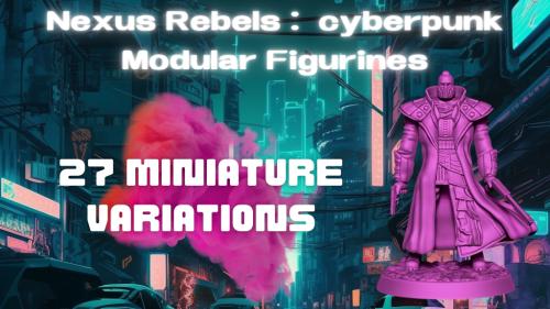 Nexus Rebels: Cyberpunk Modular Figurines - 3D Printable STL