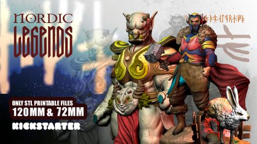 NORDIC LEGENDS / only stl files 120 mm & 72 mm / Boardgames