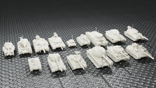 Tanks Collection - Miniatures for Tabletop RPG - STL files