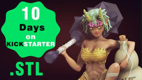 Female Miniatures for 3D Printing -  Onigami 