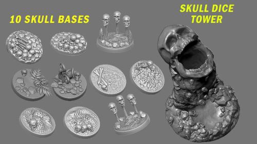Pay What You Want - Skull Bases STL