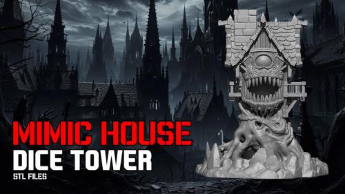 MIMIC HOUSE DICE TOWER - STL FILES - 3D PRINTABLE