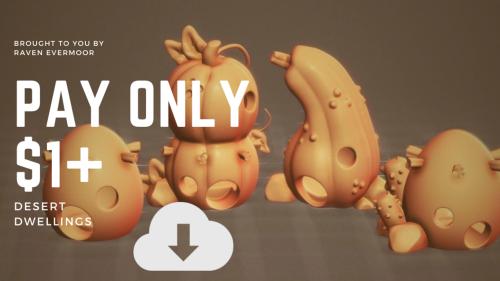 Fantasy Desert Dwellings 3D STL Files