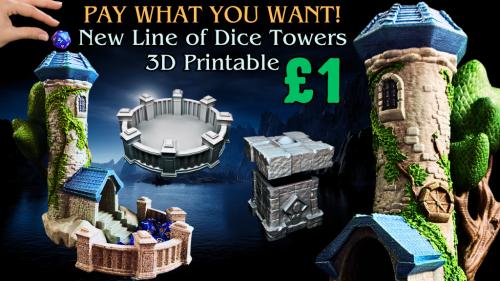 Fantasy Wizard Dice Tower - Pay What You Want - 3D Printable
