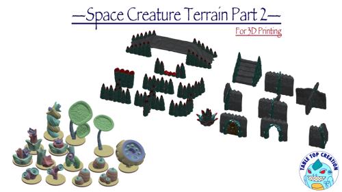 Space Creature Terrain for Table Top War Gaming Part 2
