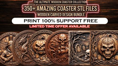 350+ Fantasy Dragon Coaster STLs — 7 Themes, 3D Printable