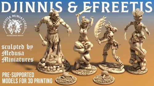 Djinnis & Efreetis- Pre-Supported stl s by Medusa Minis