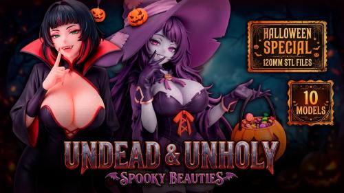 Undead & Unholy - Spooky Beauties (Halloween STL Files)