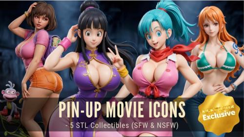 PIN-UP MOVIE ICONS 7 — 6 STL Collectibles