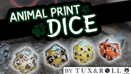 Animal Print Dice by Tux & Roll