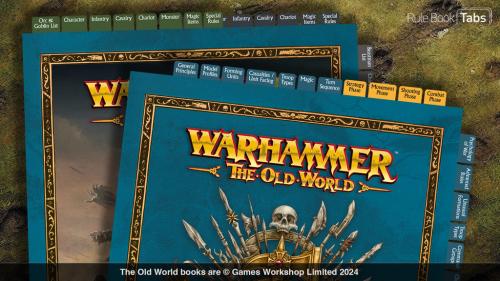 Tabs for the Old World Rule Books