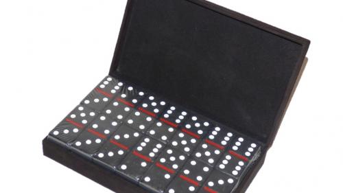 BigSix Bones ~ Marbleized, Tournament-Size, Dbl 6 Dominoes
