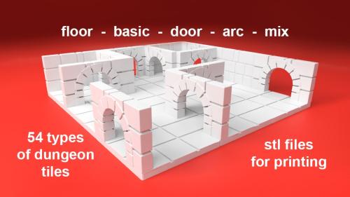 Stl files for printing tabletop rpg dungeon modular map