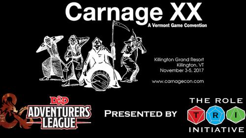 Adventurers League at Carnage Con by The Role Initiative