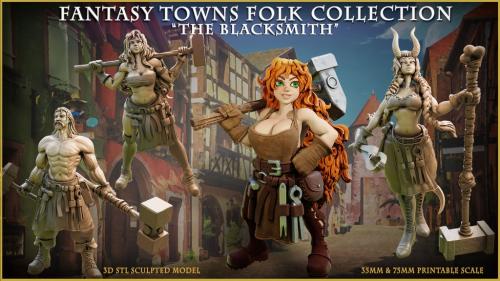 Fantasy Towns Folk Collection & Diorama sculpt #03