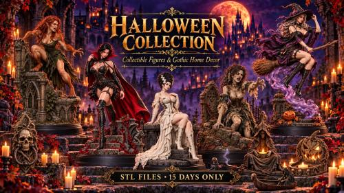 Halloween STL Collection – 3D Printable Figures & Gothic Hom