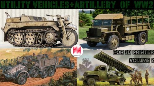 MILITARY Utility vehicles + ARTILLERY of WW2 (Volume 2)