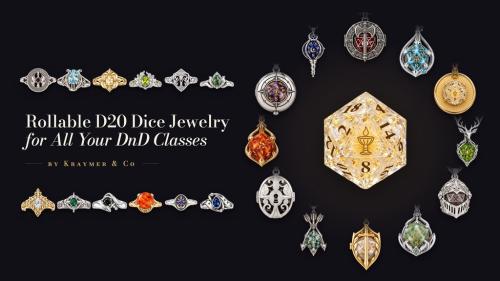 Rollable D20 Dice Jewelry for All Your DnD Classes