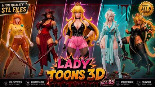 Lady toons 3d vol. 05 Princesses stl