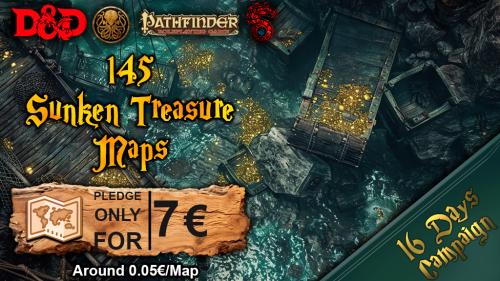 RPG Maps - Underwater - The Sunken Treasure Maps