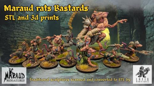 Maraud Rats Bastards (STL and 3d Prints)