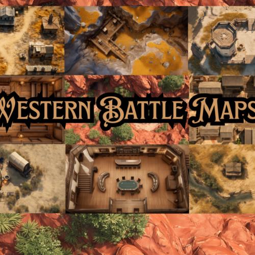 360 Western Battle Maps For TTRPG and VTT